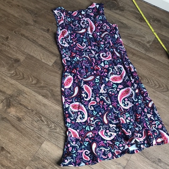 FLOUNCE HEM FIT & FLARE DRESS - WATERCOLOR PAISLEY - Picture 8 of 8